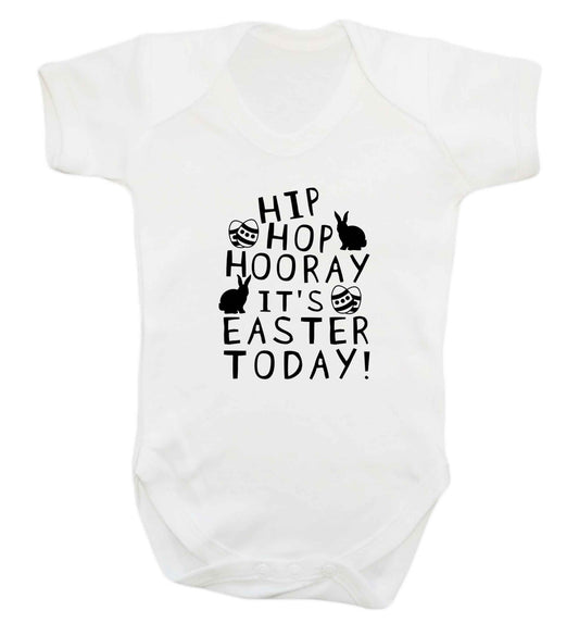 Hip hip hooray it's Easter today! baby vest white 18-24 months