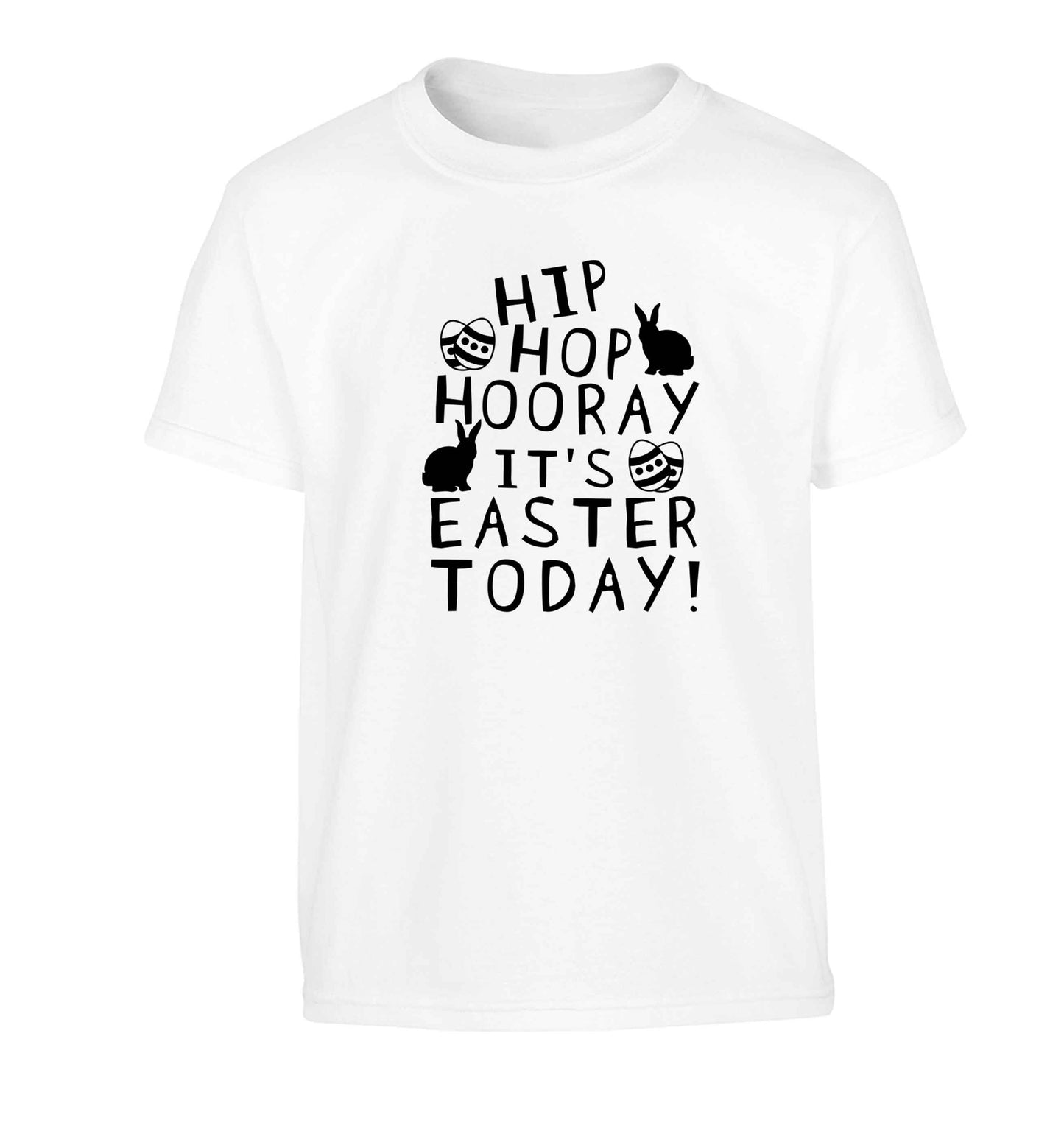 Hip hip hooray it's Easter today! Children's white Tshirt 12-13 Years