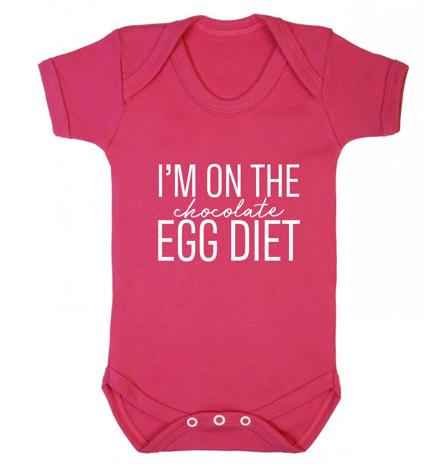 I'm on the chocolate egg diet baby vest dark pink 18-24 months