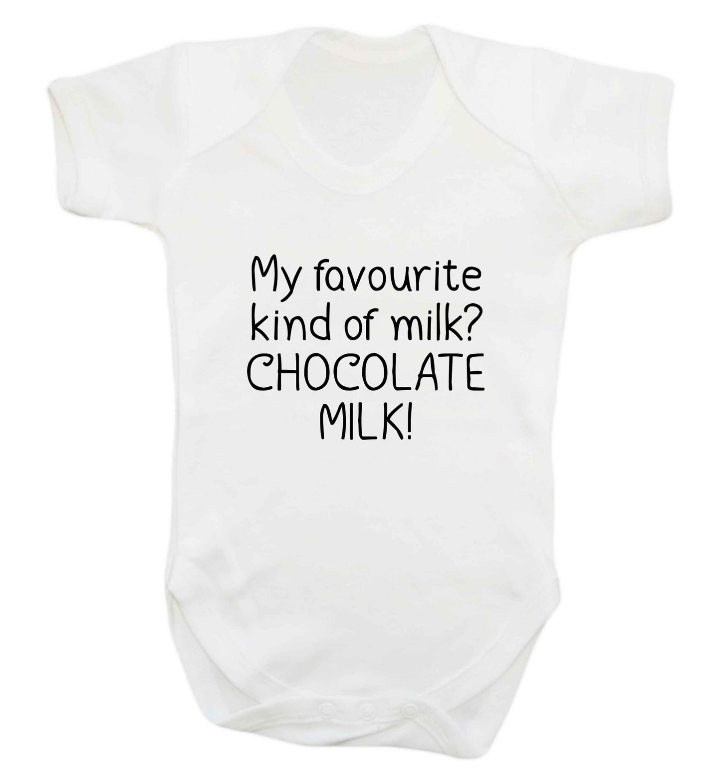 funny gift for a chocaholic! My favourite kind of milk? Chocolate milk! baby vest white 18-24 months