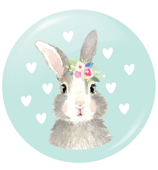 Gorgeous watercolour print for any bunny lover! Perfect for Easter and spring!  Watercolour bunny rabbit small 25mm Pin badge