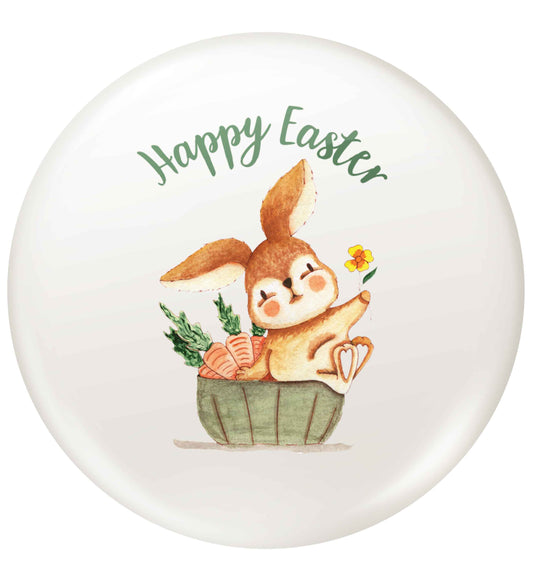 Gorgeous watercolour print for any bunny lover! Perfect for Easter and spring!  Happy Easter watercolour small 25mm Pin badge