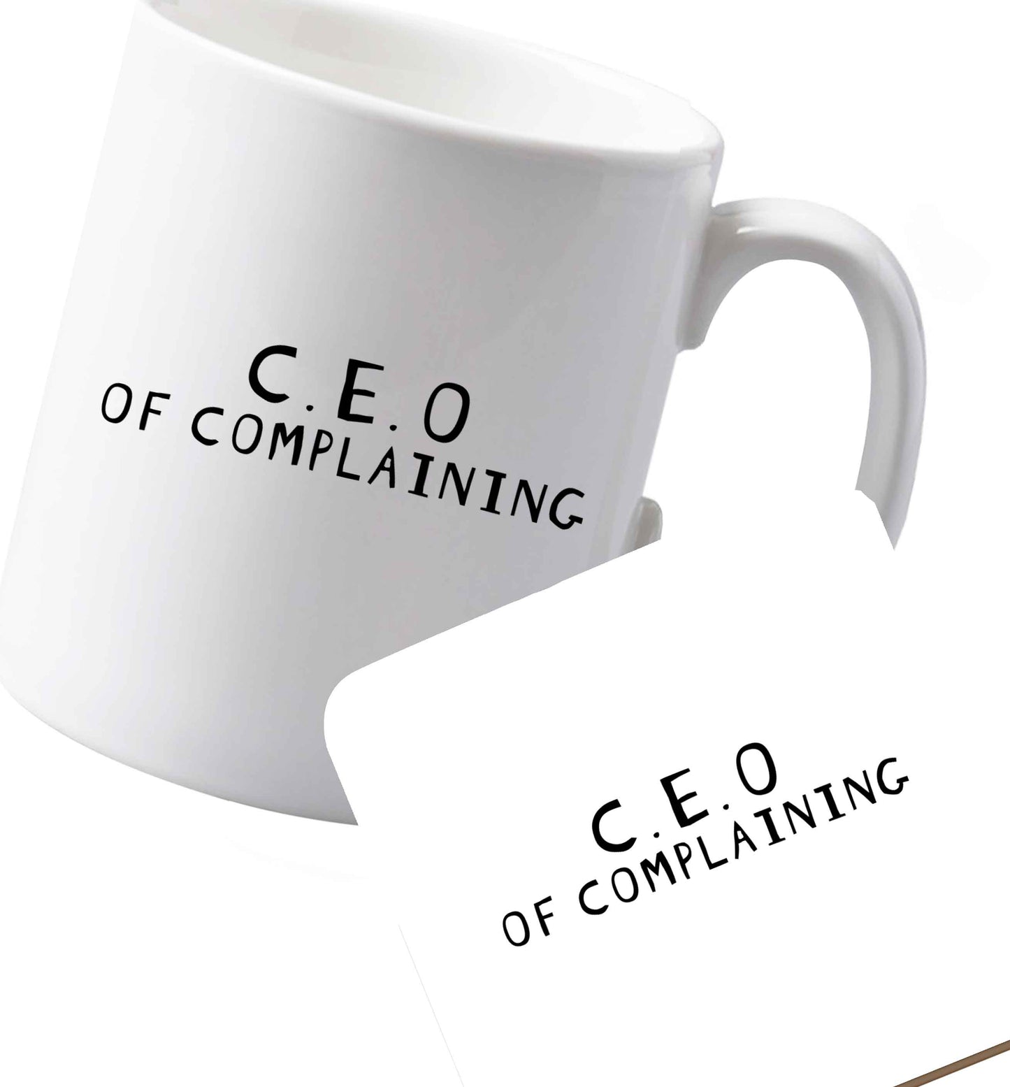 10 oz Ceramic mug and coaster Excuse me can I talk to your manager? Know someone who just loves to complain? We think we might have the perfect gift for you! both sides