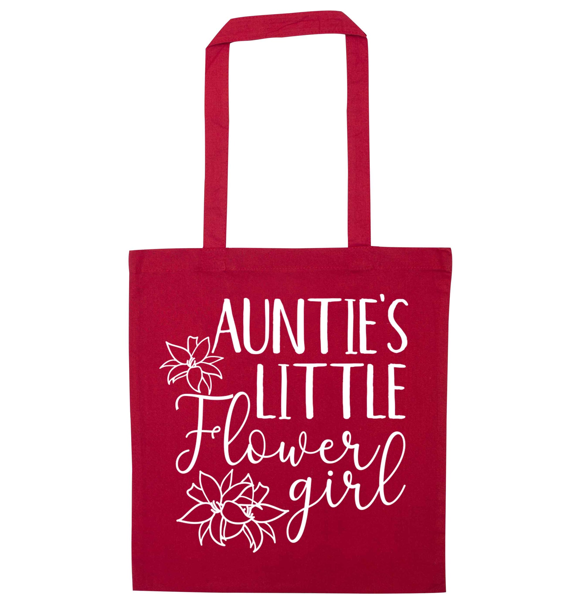 Perfect wedding guest favours or hen party gifts! Personalised bridal floral wreath designs, any name, any role! red tote bag