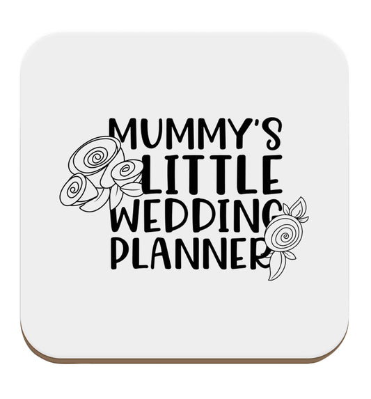 adorable wedding themed gifts for your mini wedding planner! set of four coasters