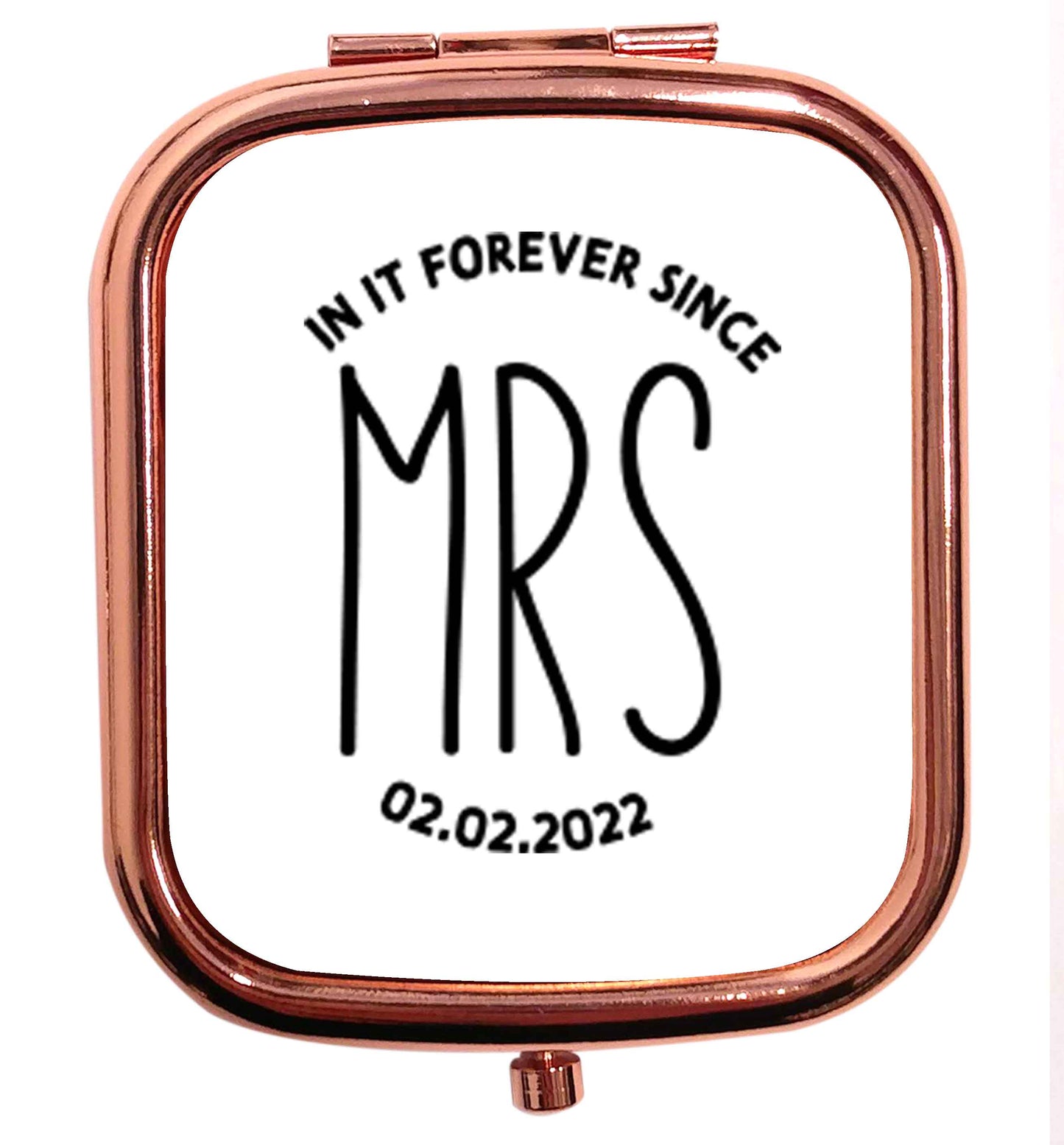 Funny matching gifts for him and her! Get matchy matchy, ideal for newlywed couples or a little valentines gift! rose gold square pocket mirror