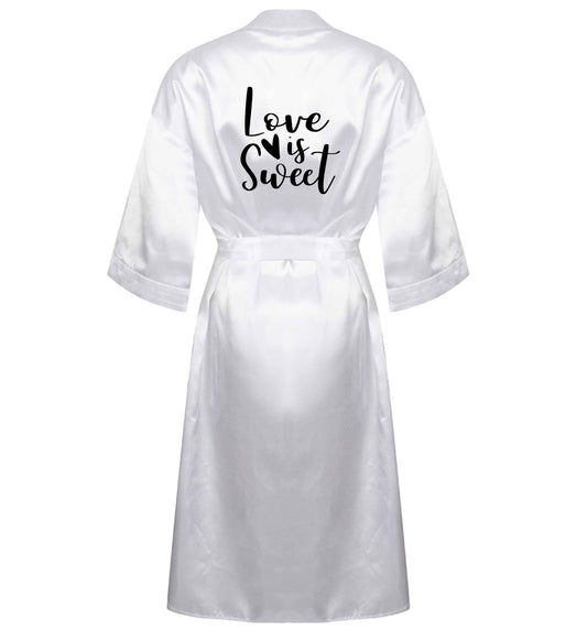 Love really does make the world go round! Ideal for weddings, valentines or just simply to show someone you love them!  XL/XXL white ladies dressing gown size 16/18
