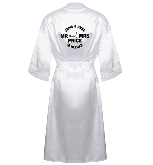 Personalised Mr and Mrs wedding and date! Ideal wedding favours! XL/XXL white ladies dressing gown size 16/18