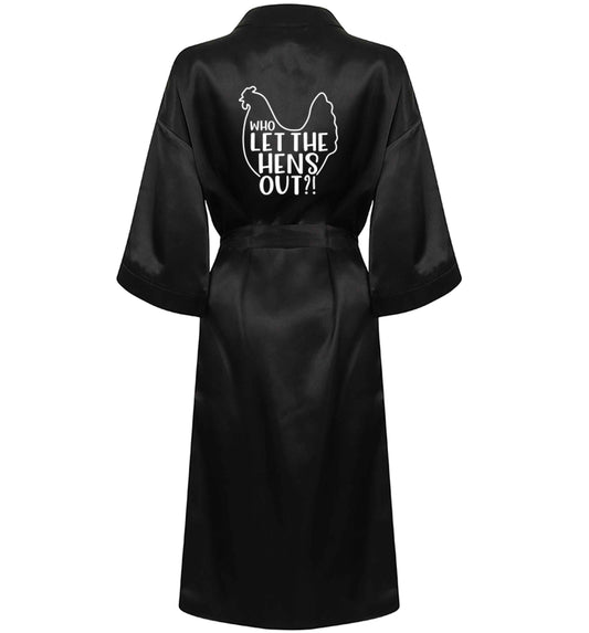 Who let the hens out XL/XXL black ladies dressing  gown size 16/18