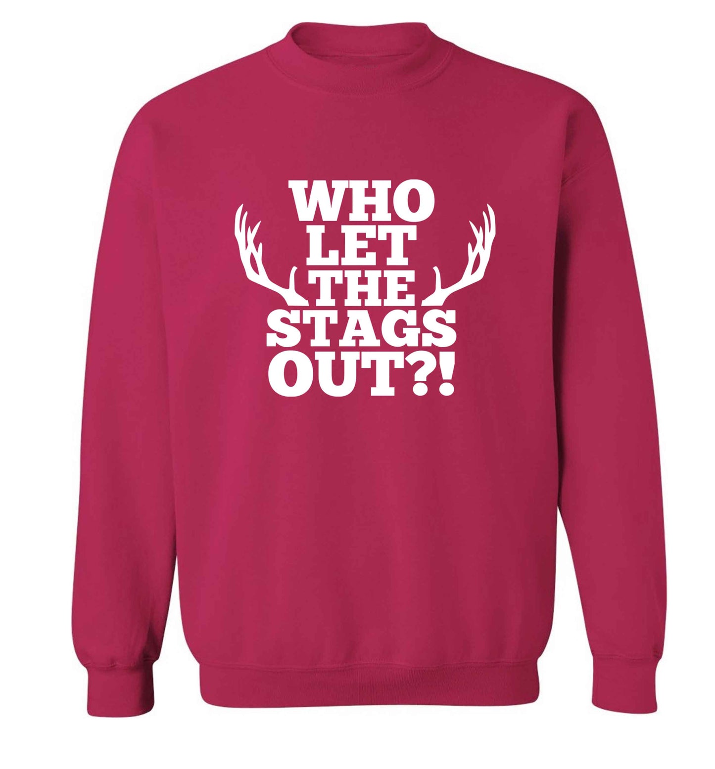 Who let the stags out adult's unisex pink sweater 2XL
