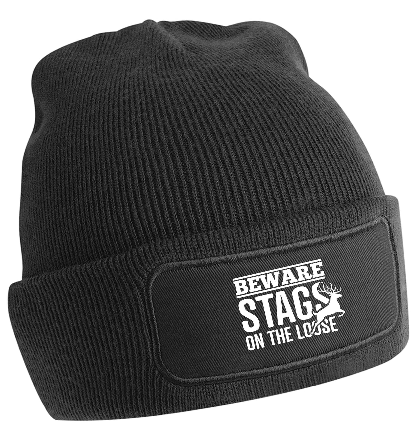 Beware stags on the loose | Beanie hat