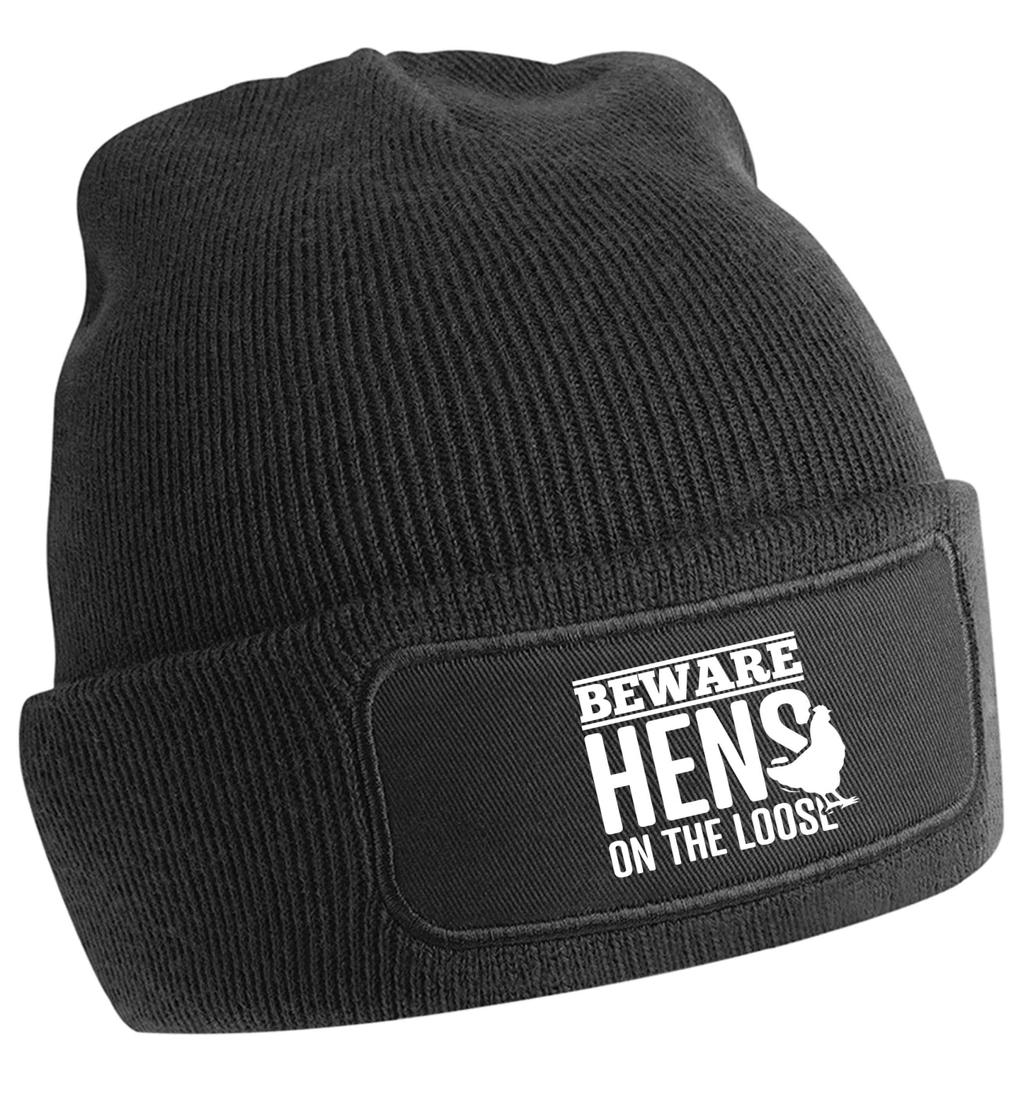 Beware hens on the loose | Beanie hat