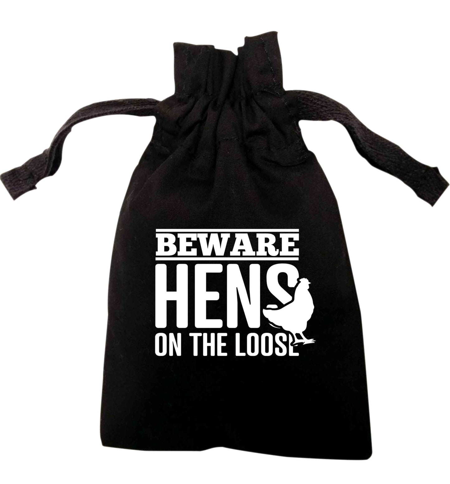 Beware hens on the loose | XS - L | Pouch / Drawstring bag / Sack | Organic Cotton | Bulk discounts available!