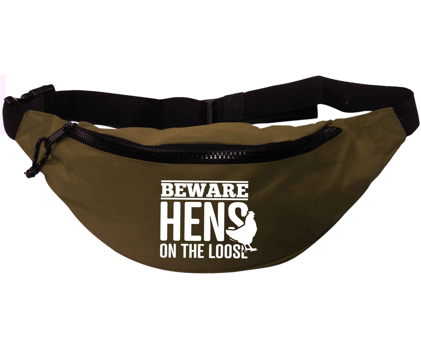 Beware hens on the loose | Recycled polyester bumbag