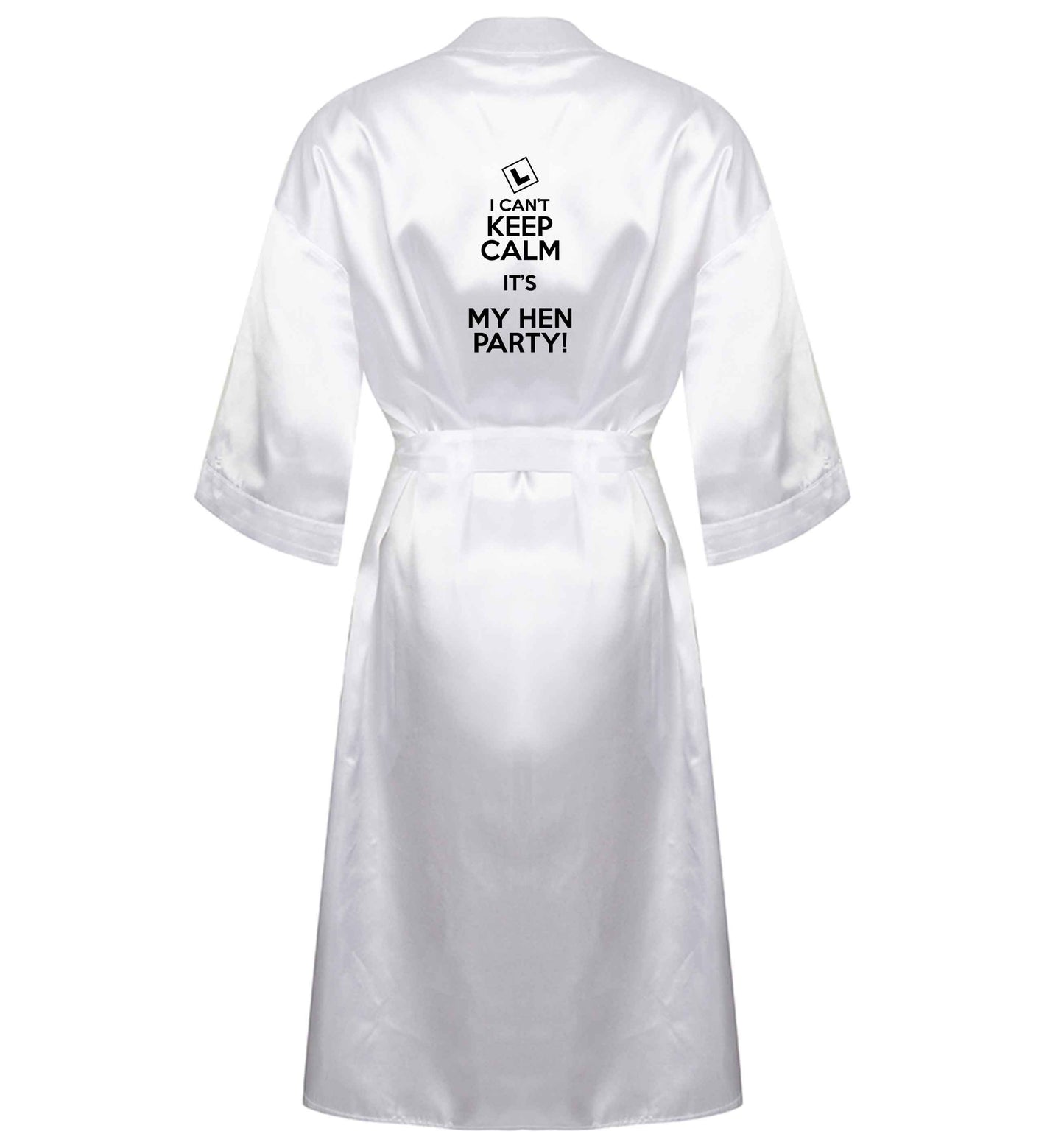 I can't keep calm it's my hen party XL/XXL white ladies dressing gown size 16/18