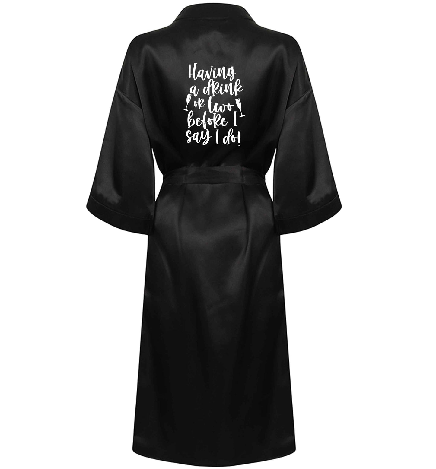 Having a drink or two before I say I do XL/XXL black ladies dressing  gown size 16/18
