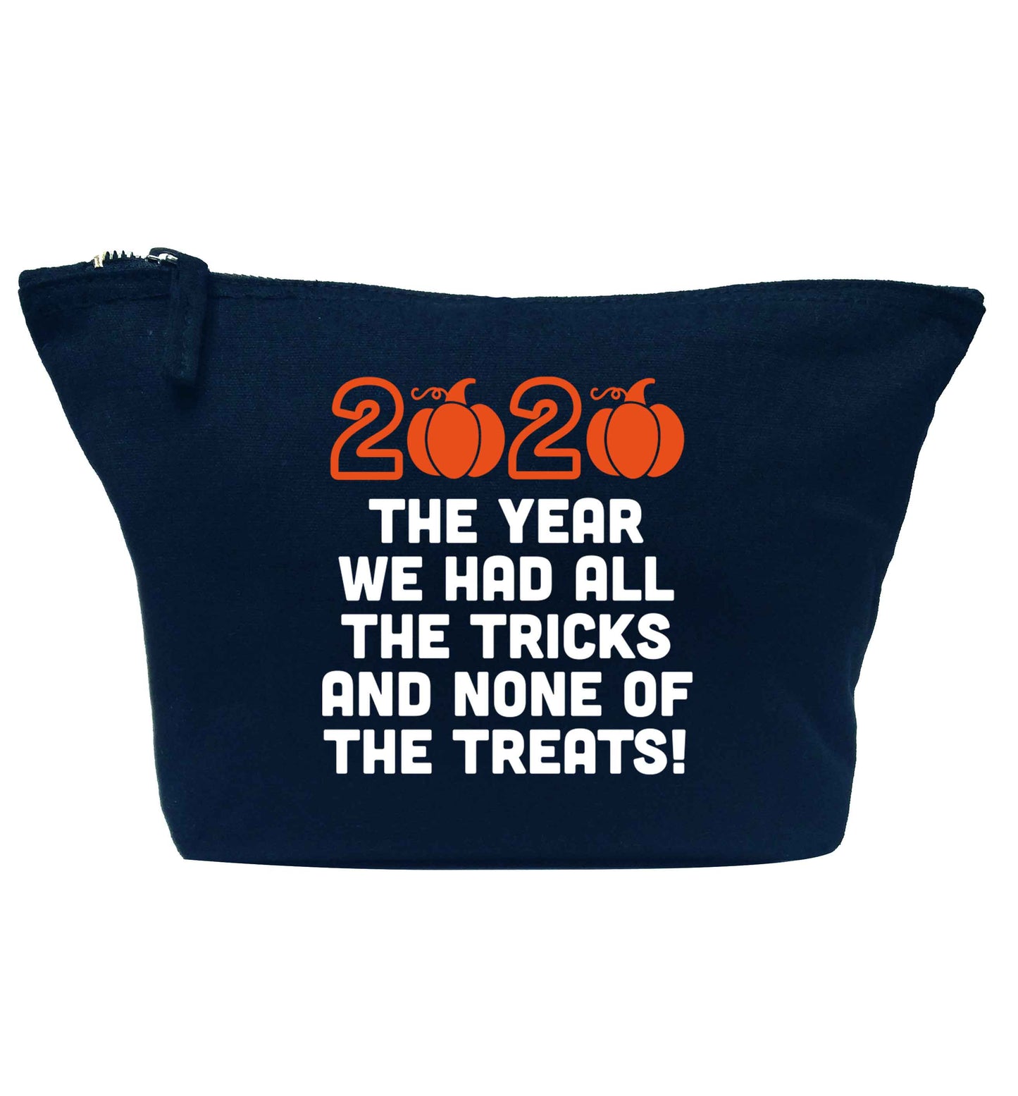 2020 The year we had all of the tricks and none of the treats navy makeup bag