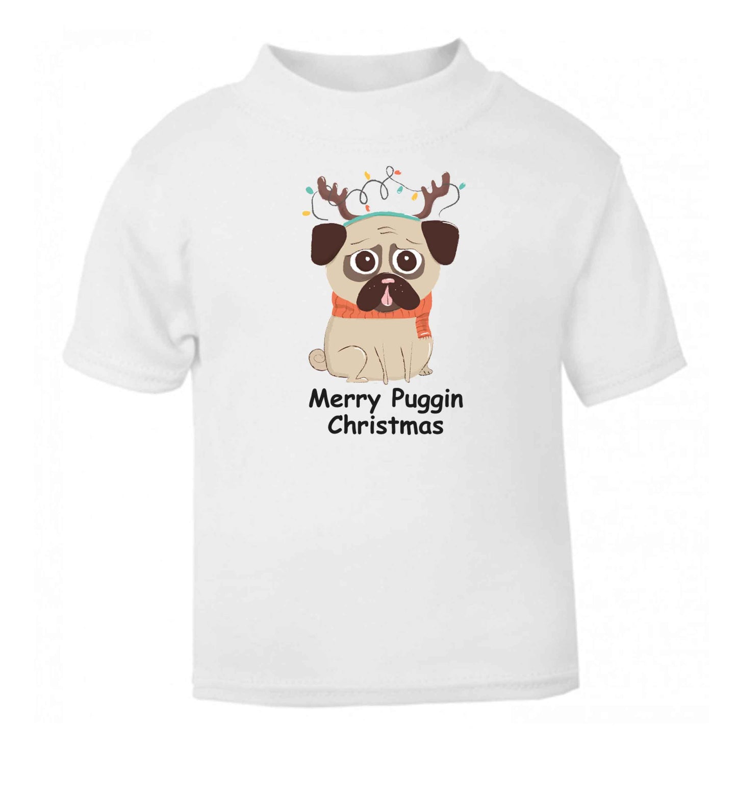 Merry puggin' Chirstmas baby toddler Tshirt 2 Years