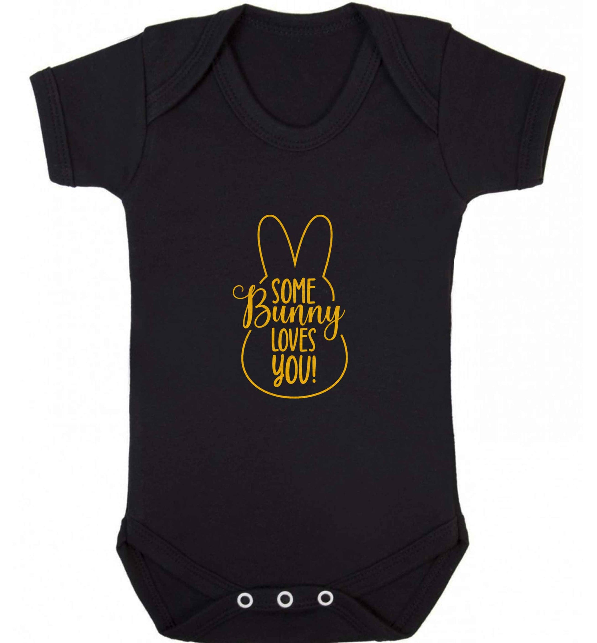 Some bunny loves you baby vest black 18-24 months