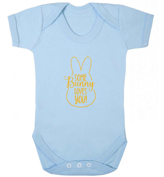 Some bunny loves you baby vest pale blue 18-24 months