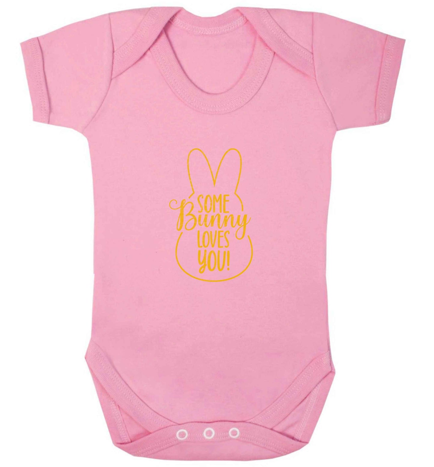 Some bunny loves you baby vest pale pink 18-24 months