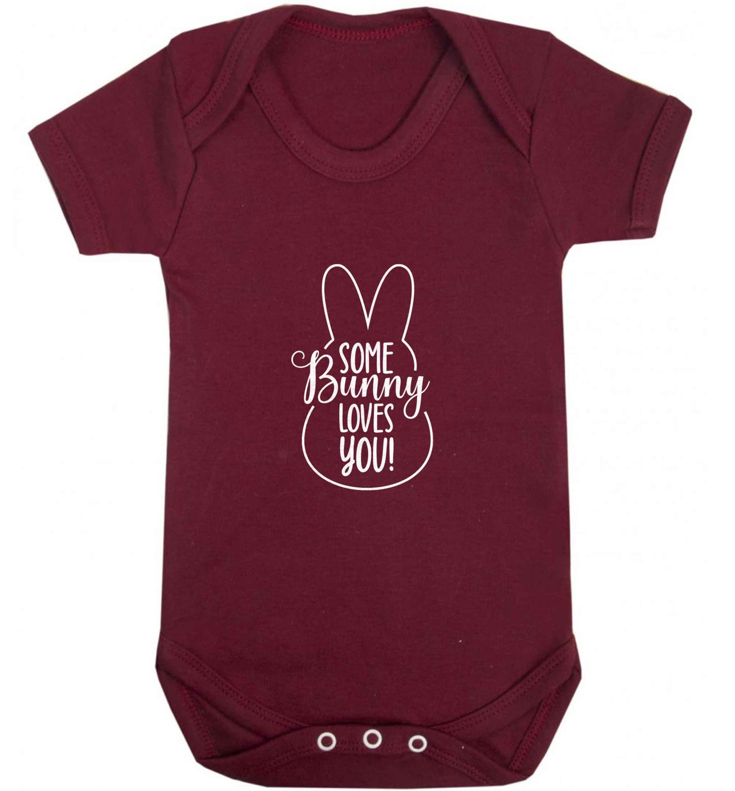 Some bunny loves you baby vest maroon 18-24 months