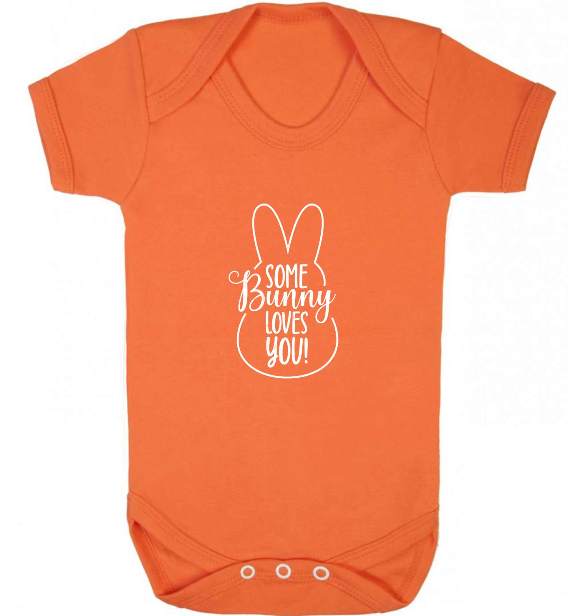 Some bunny loves you baby vest orange 18-24 months