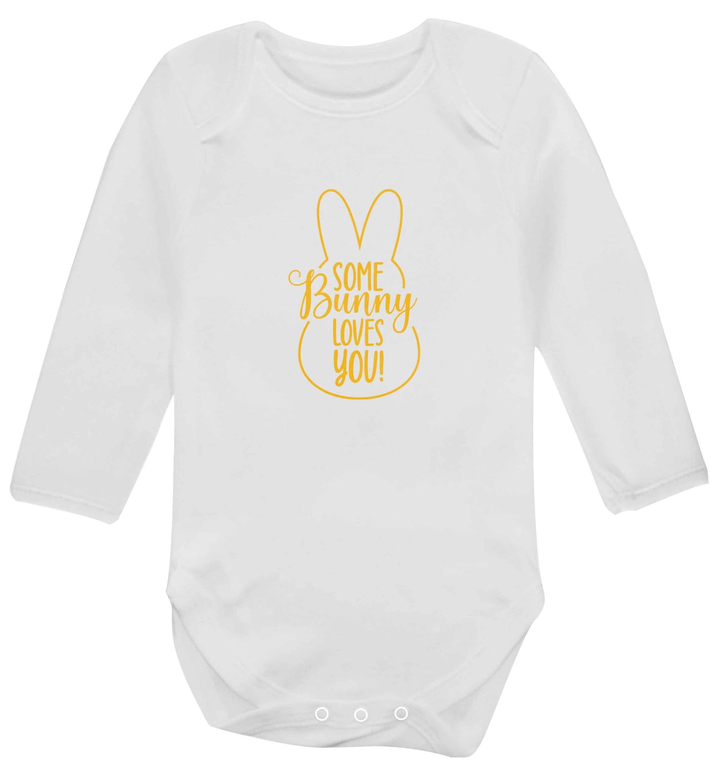 Some bunny loves you baby vest long sleeved white 6-12 months