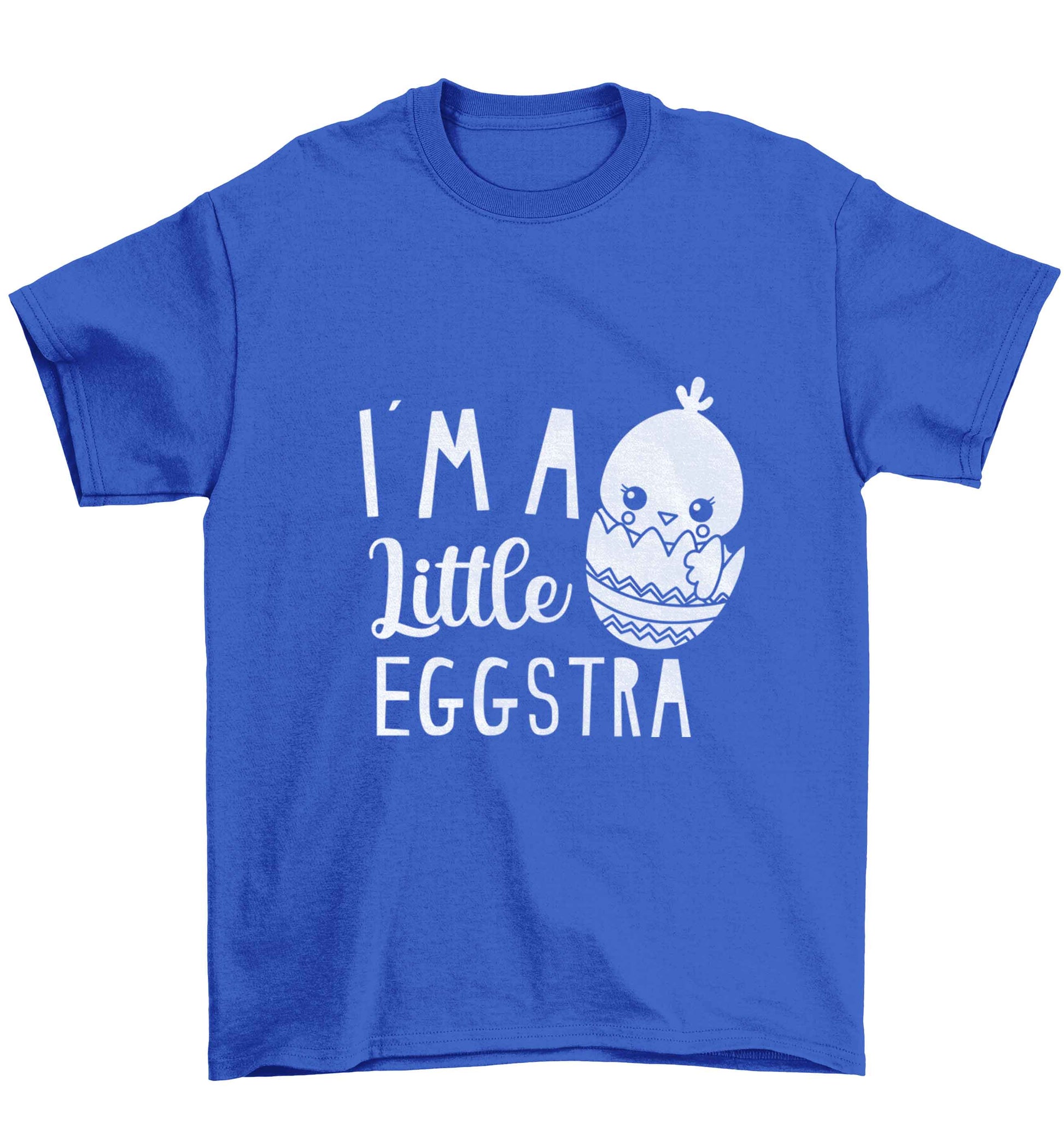 I'm a little eggstra Children's blue Tshirt 12-13 Years