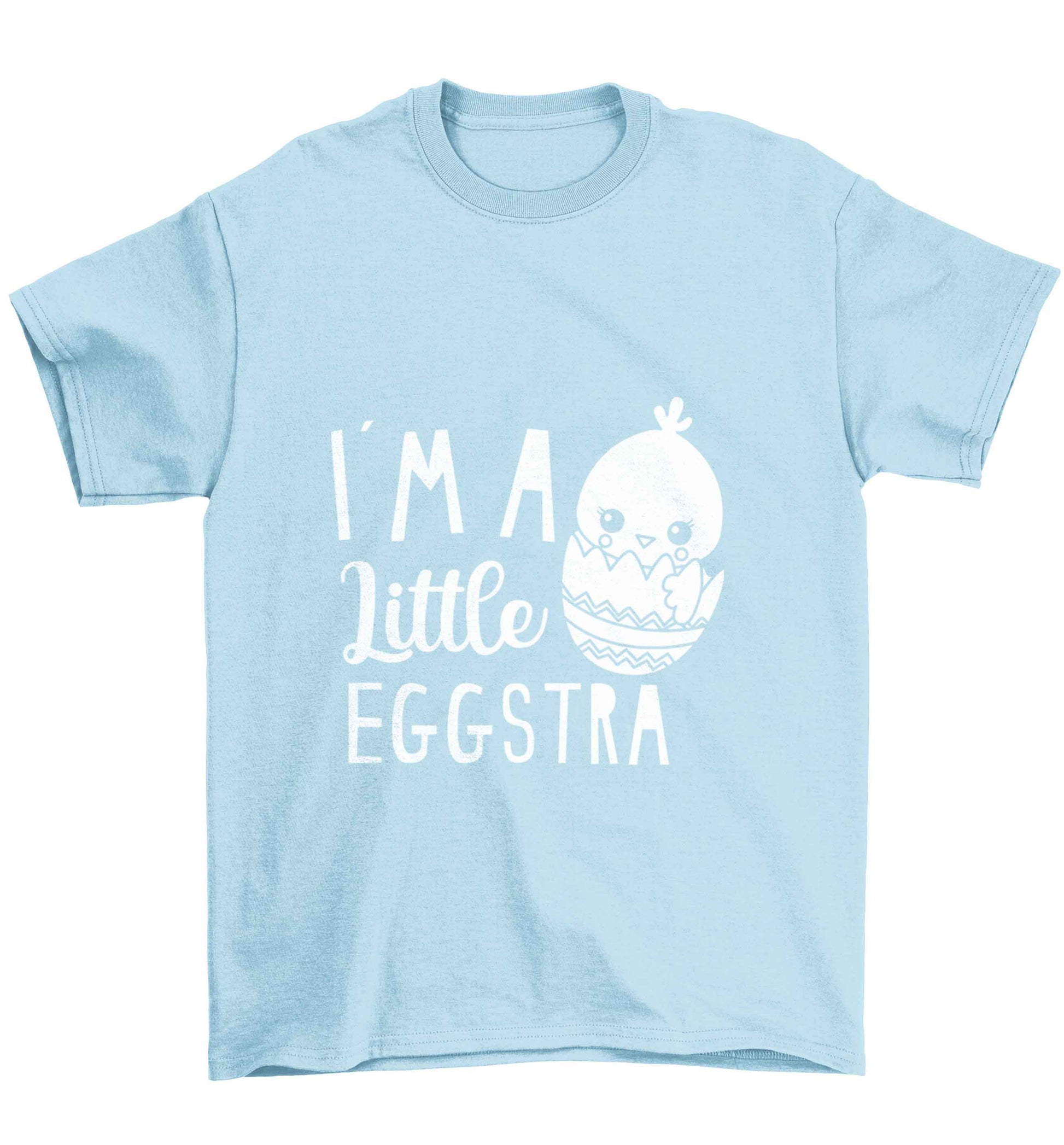 I'm a little eggstra Children's light blue Tshirt 12-13 Years