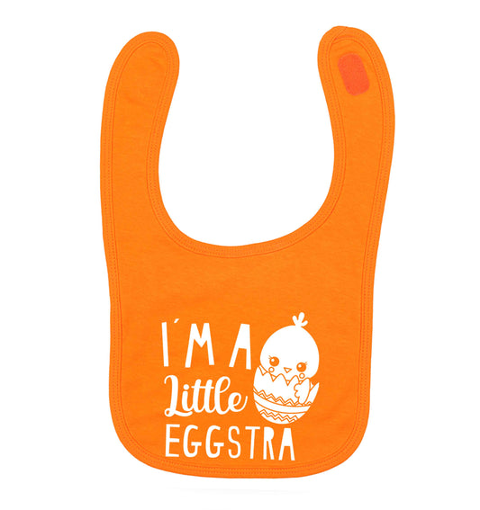 I'm a little eggstra orange baby bib