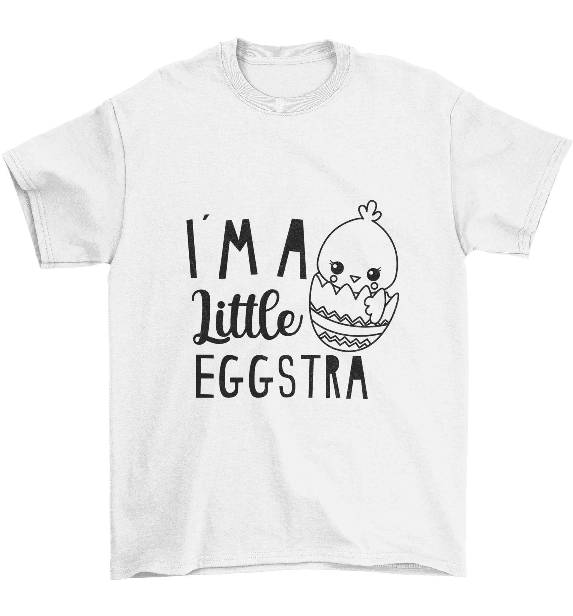 I'm a little eggstra Children's white Tshirt 12-13 Years