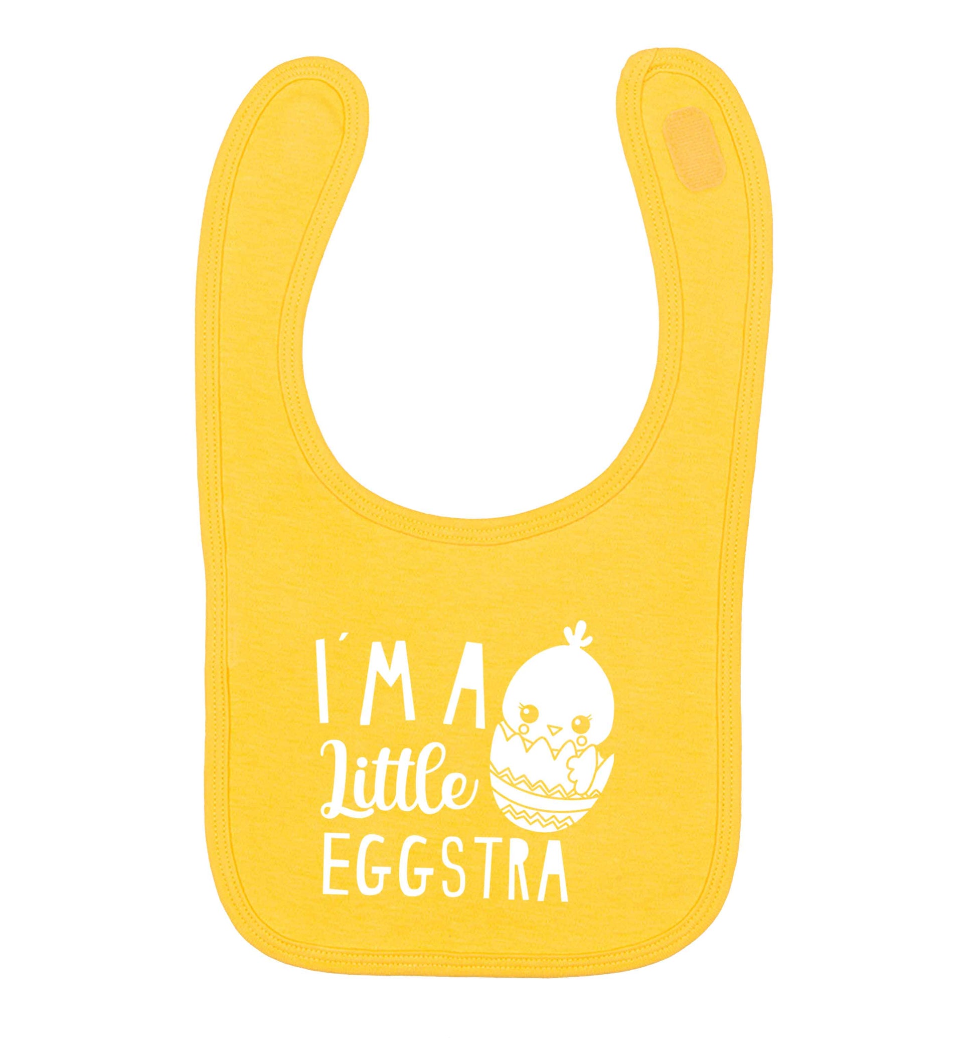 I'm a little eggstra yellow baby bib