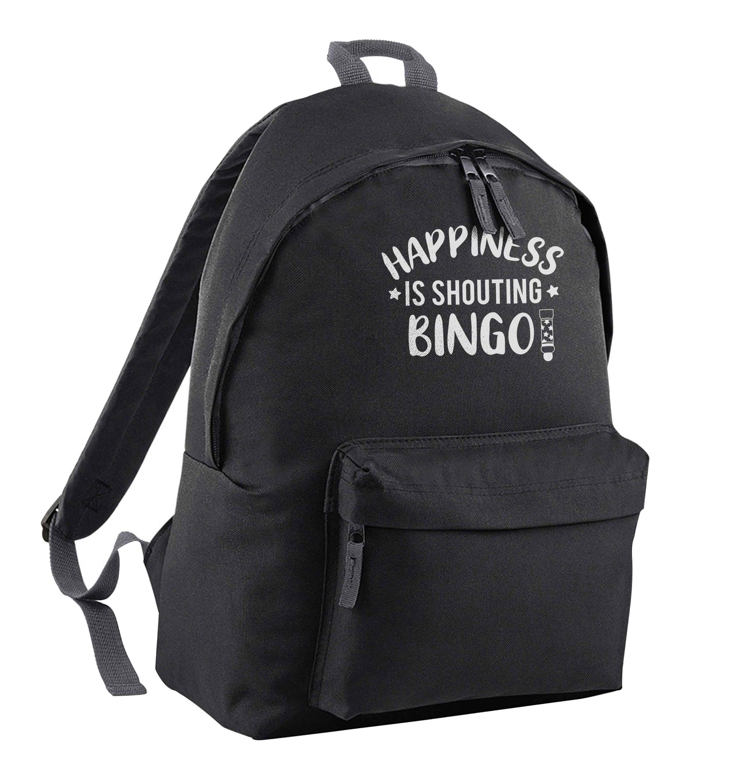 Happiness is shouting bingo! black adults backpack