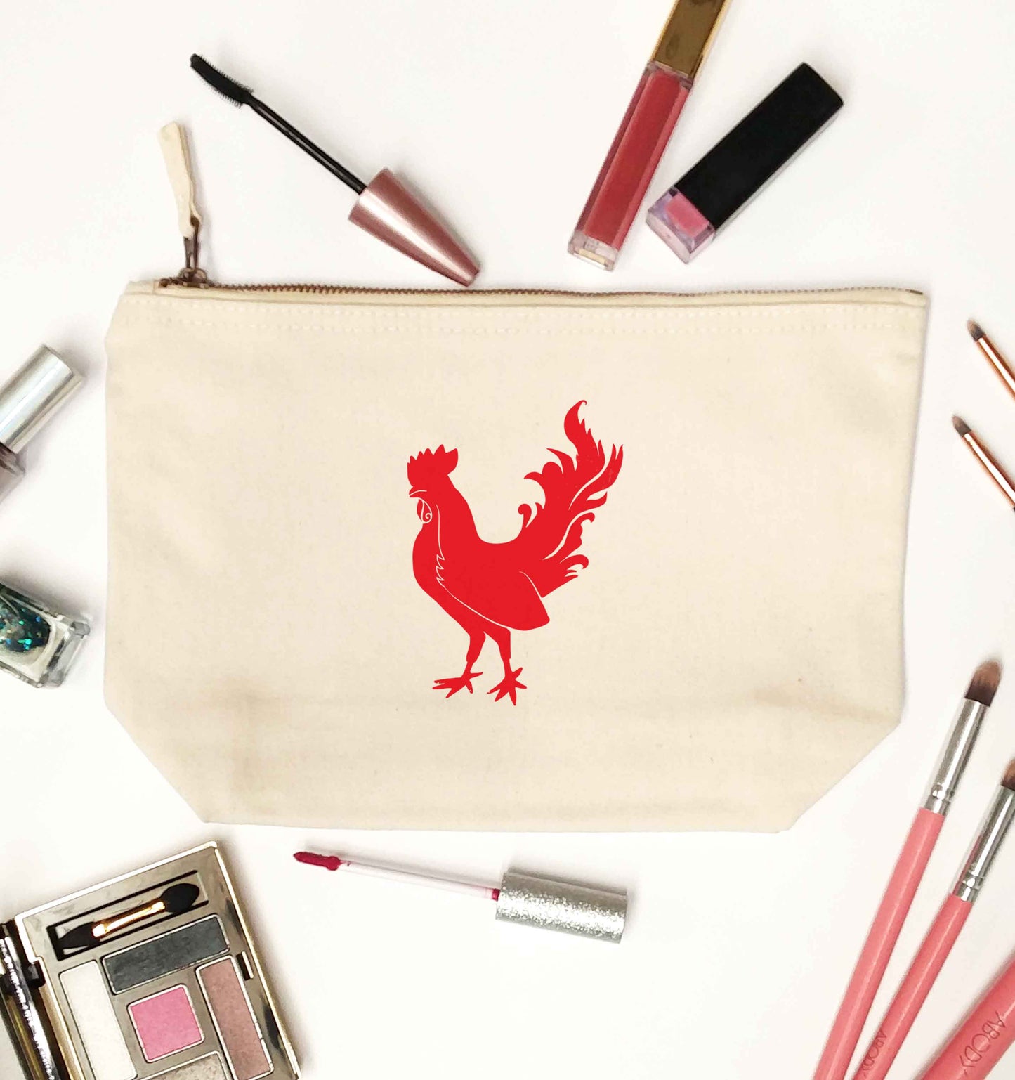 Rooster natural makeup bag