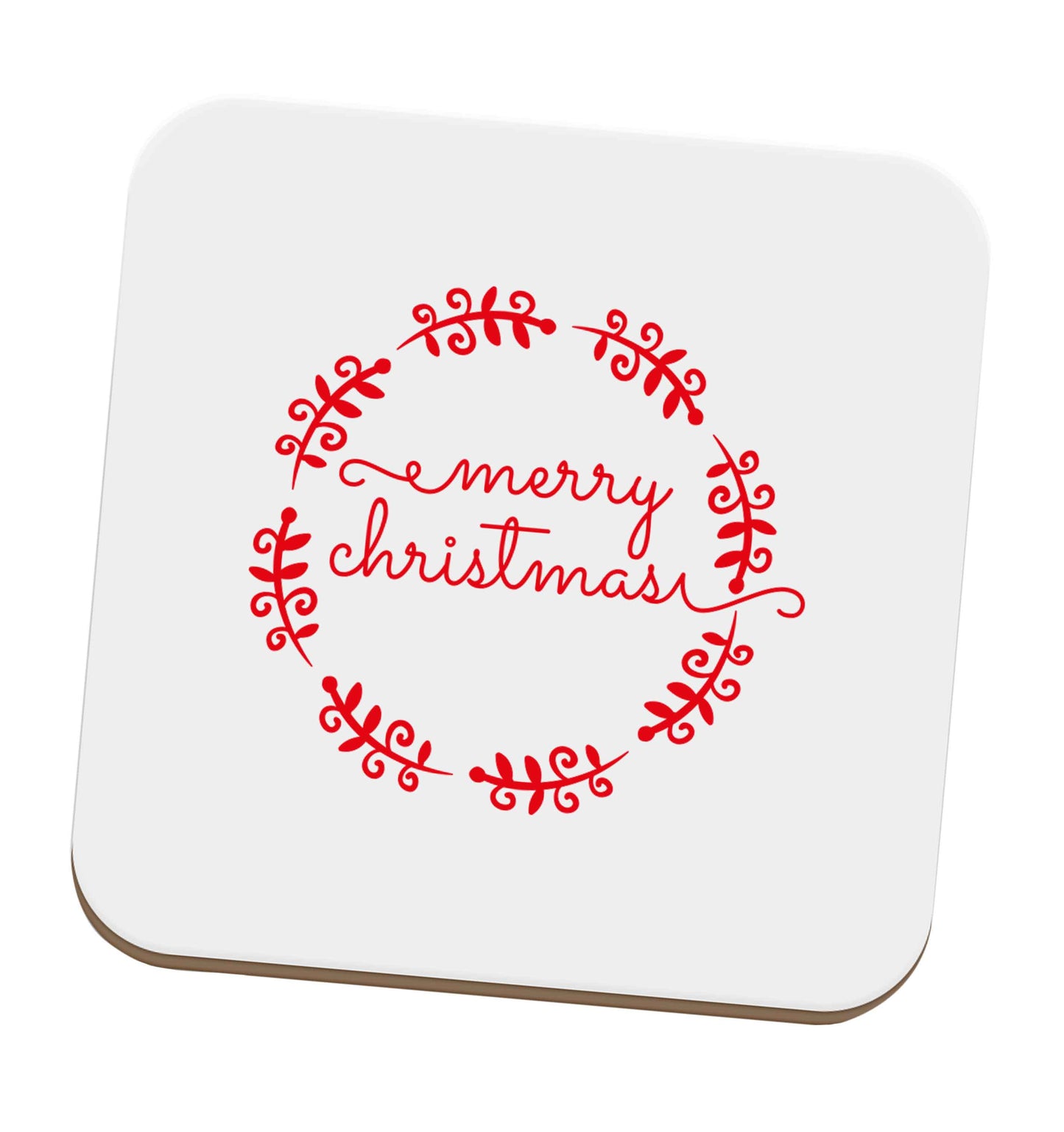 Merry christmas set of four coasters