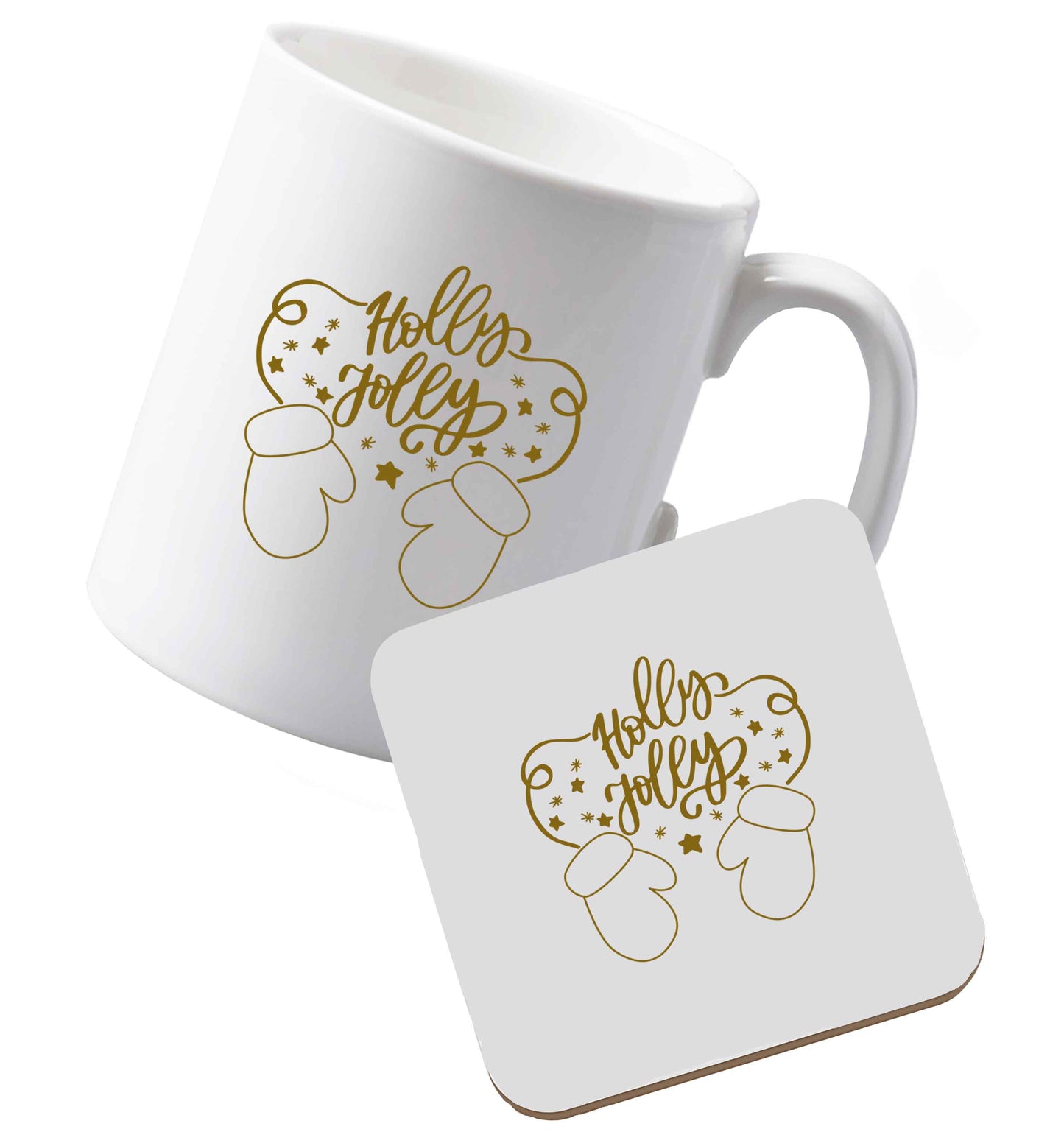 10 oz Ceramic mug and coaster Tis The Season to Drink Whisky both sides