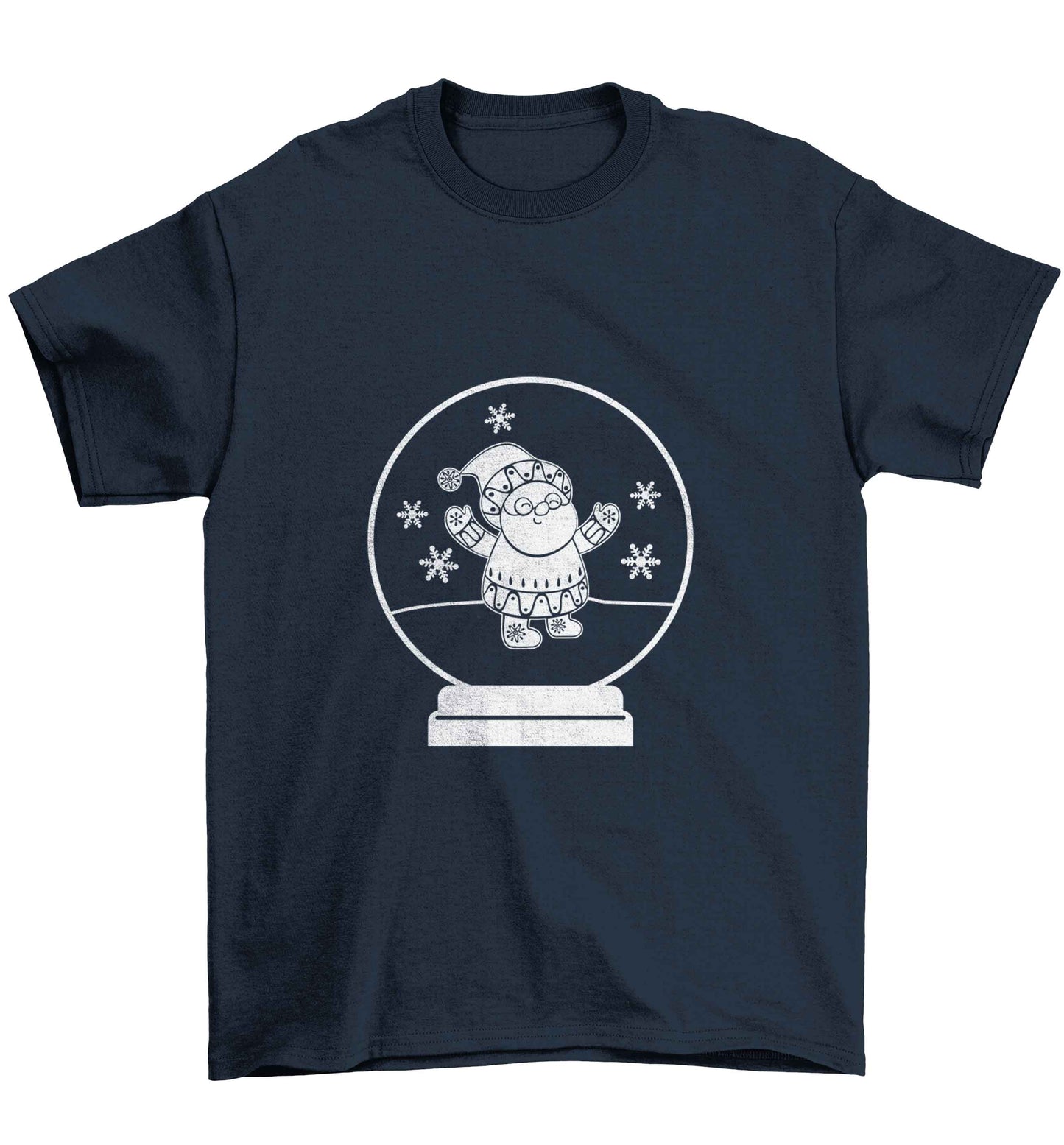 Santa snowglobe Children's navy Tshirt 12-13 Years