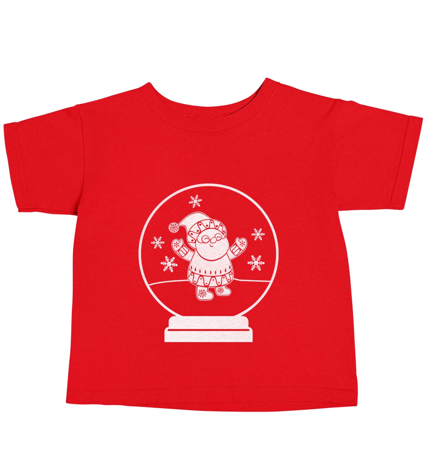 Santa snowglobe red baby toddler Tshirt 2 Years
