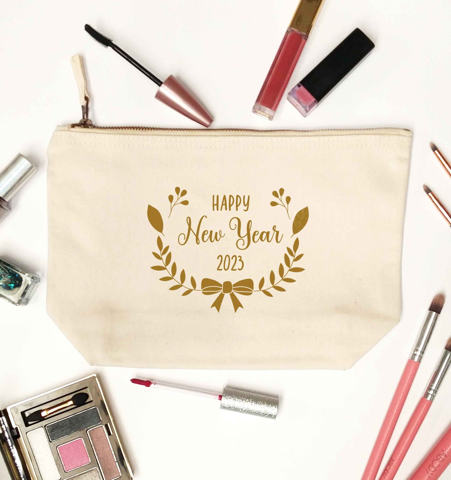Happy New Year 2023 natural makeup bag
