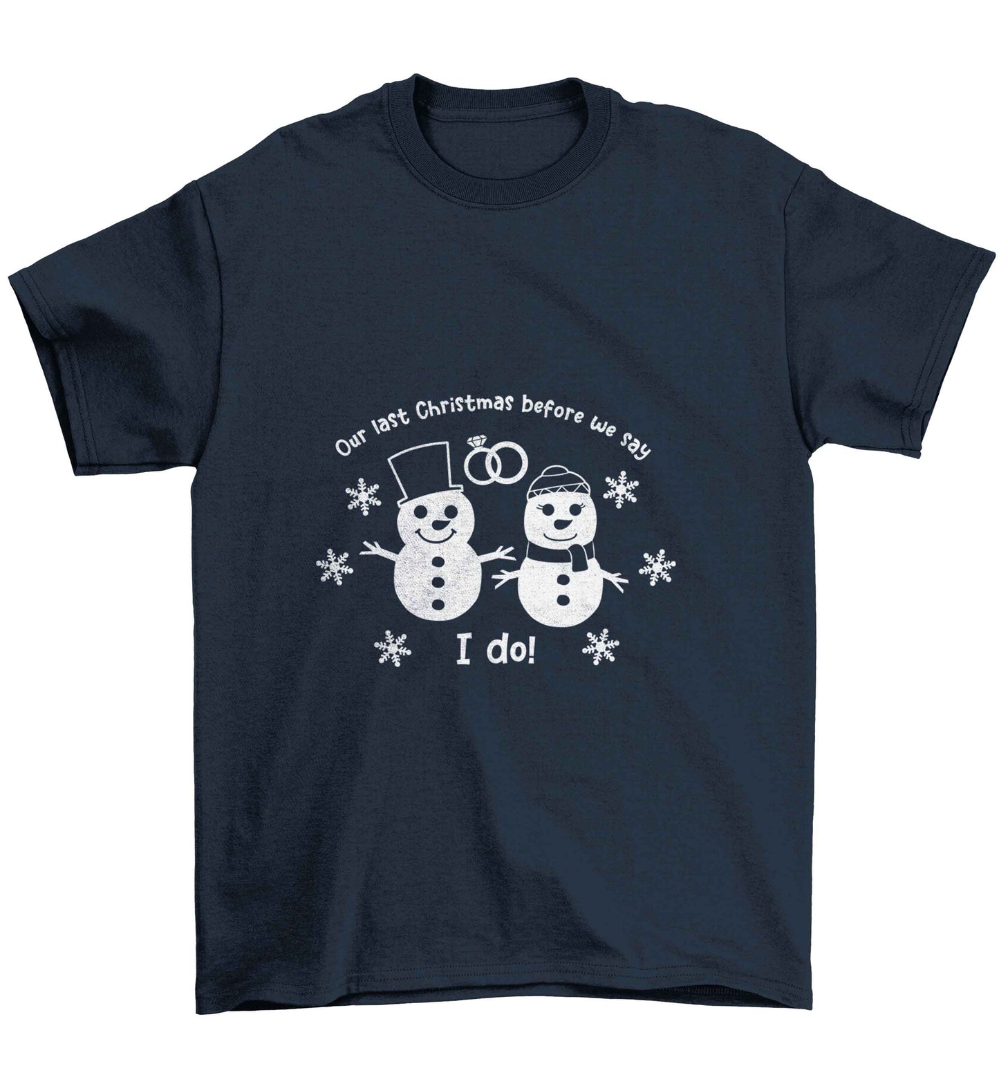 Last Christmas before we say I do Children's navy Tshirt 12-13 Years