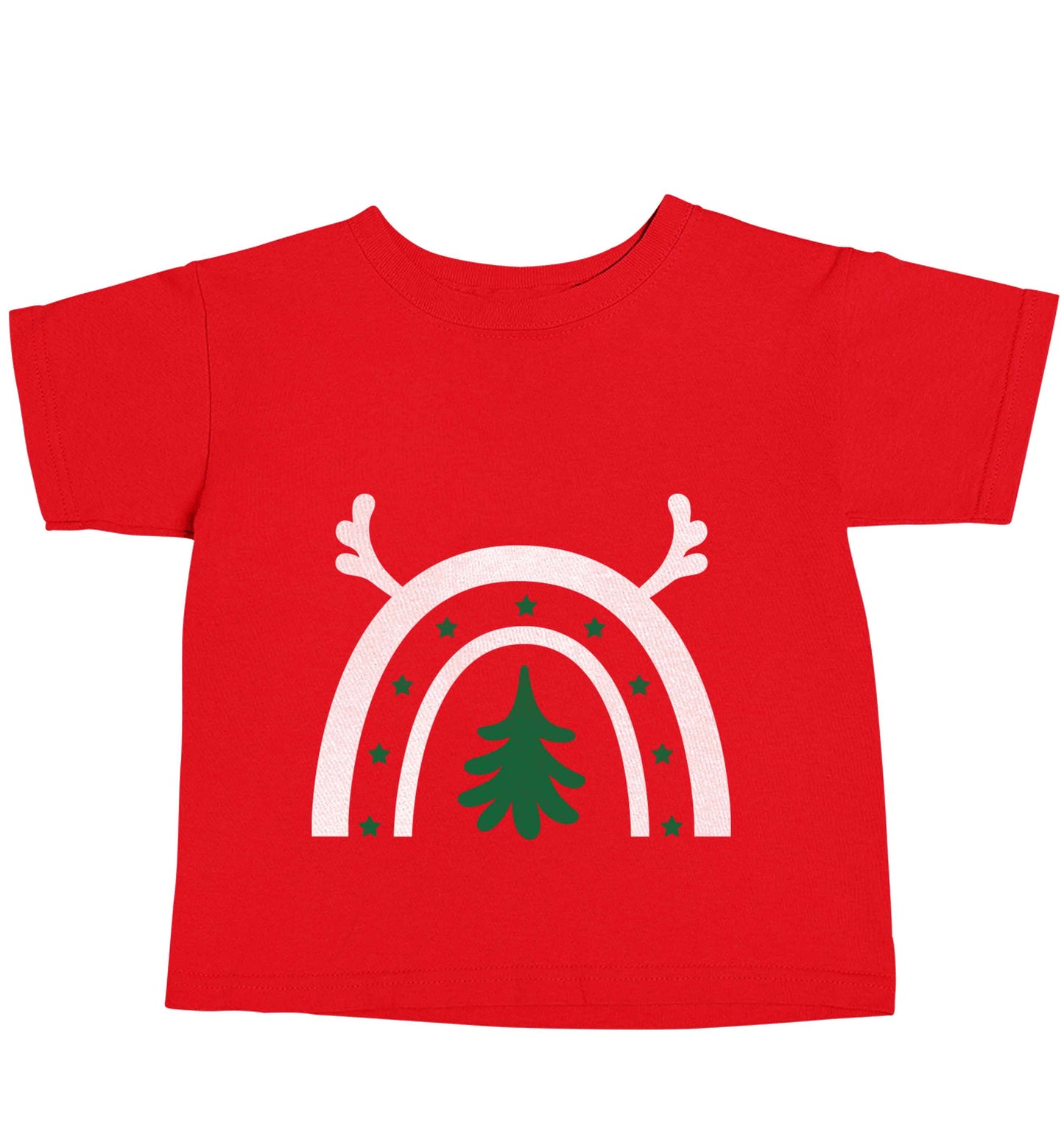 Christmas rainbow red baby toddler Tshirt 2 Years