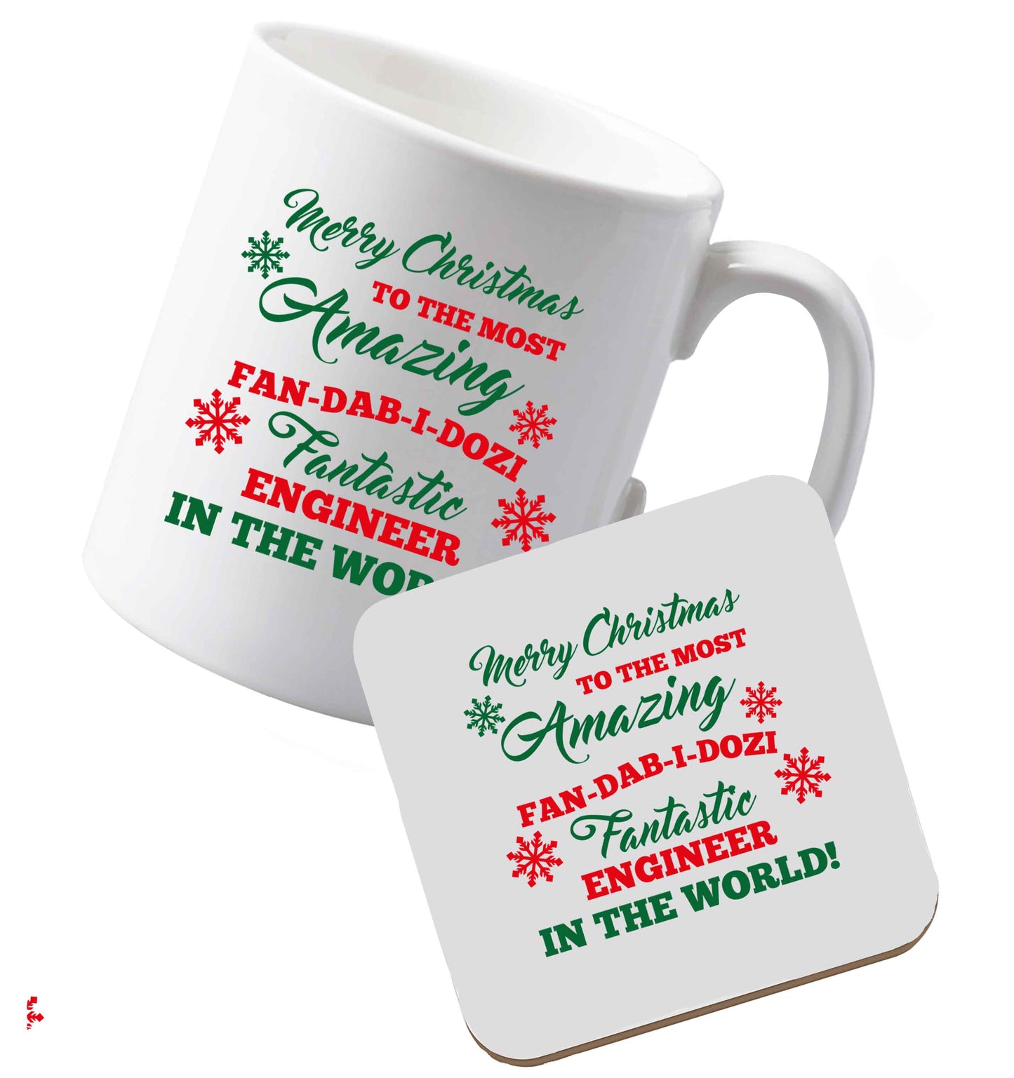 10 oz Ceramic mug and coaster Tis The Season to Drink Whisky both sides