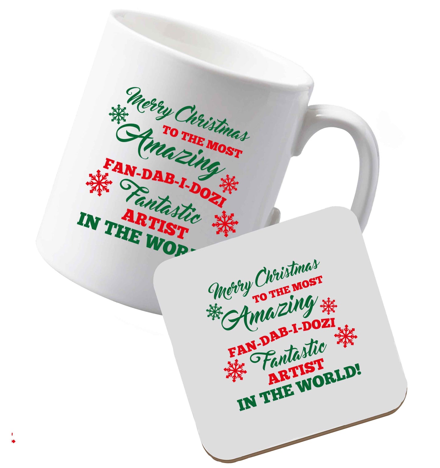 10 oz Ceramic mug and coaster Tis The Season to Drink Whisky both sides