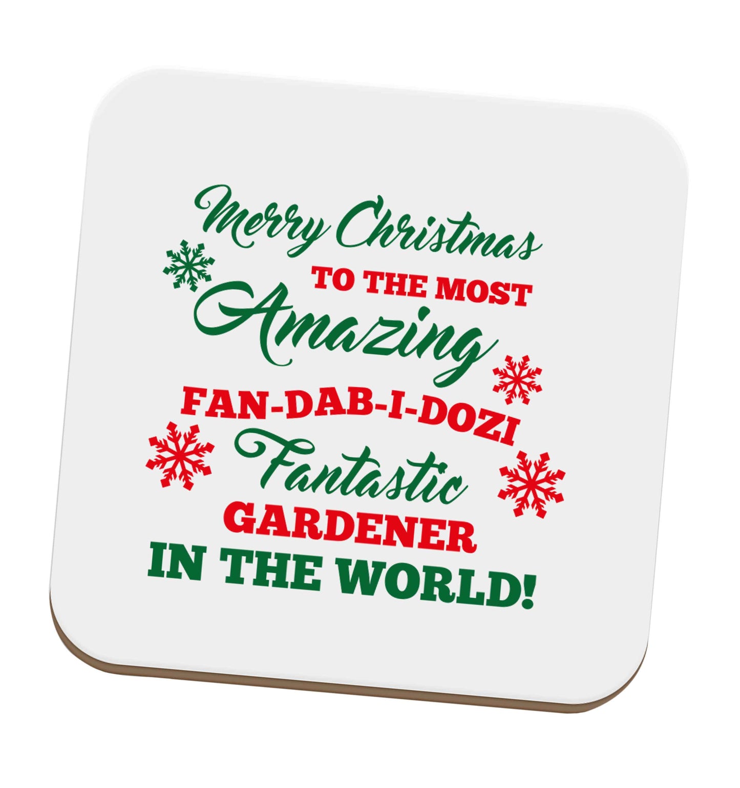 Merry Christmas to the most amazing gardener in the world! set of four coasters