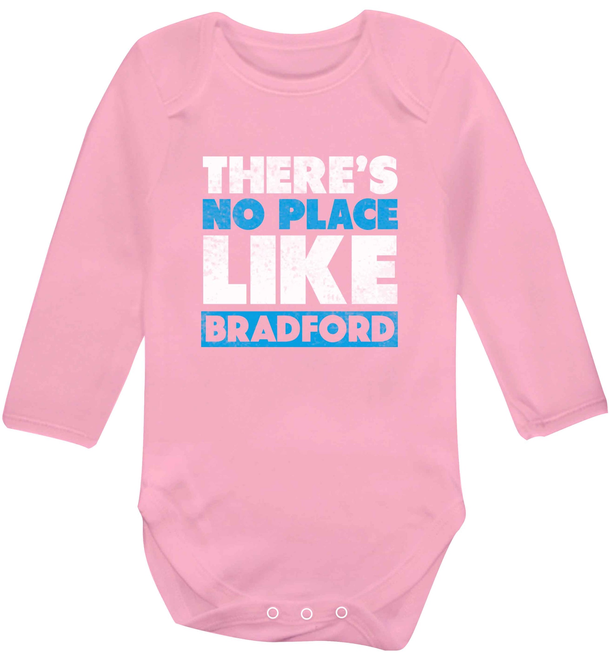 There's no place like Bradford baby vest long sleeved pale pink 6-12 months
