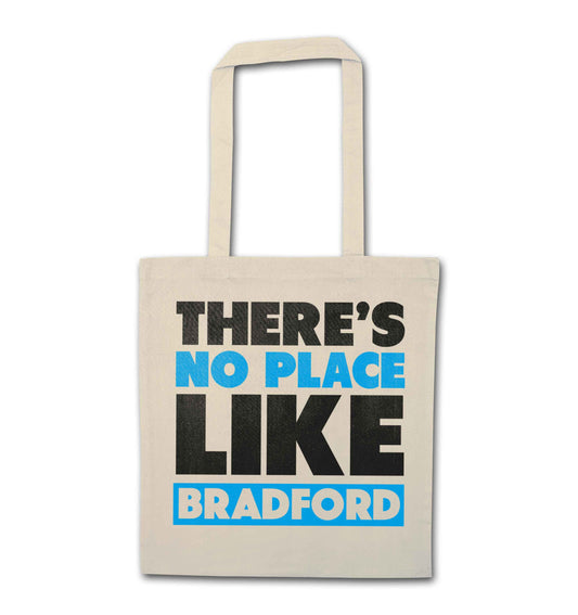 There's no place like Bradford natural tote bag
