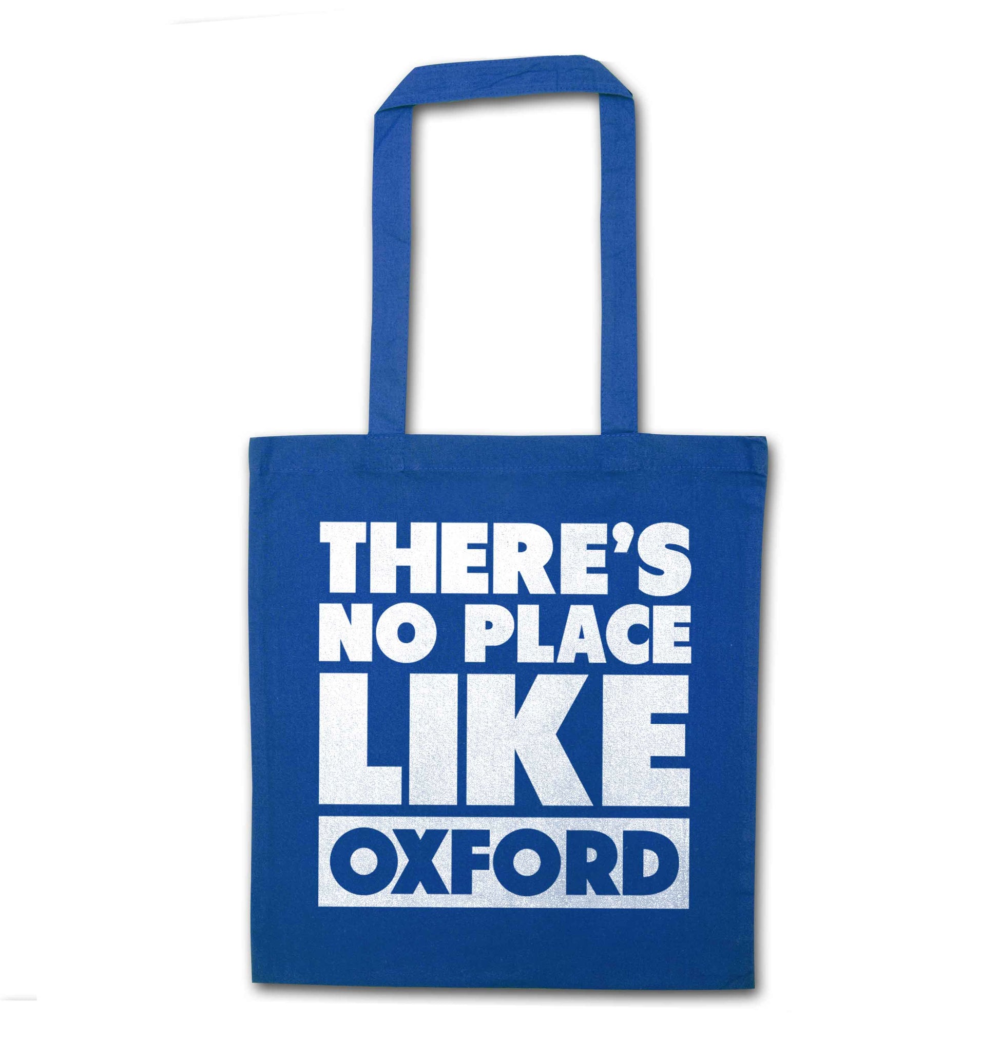 There's no place like Oxford blue tote bag