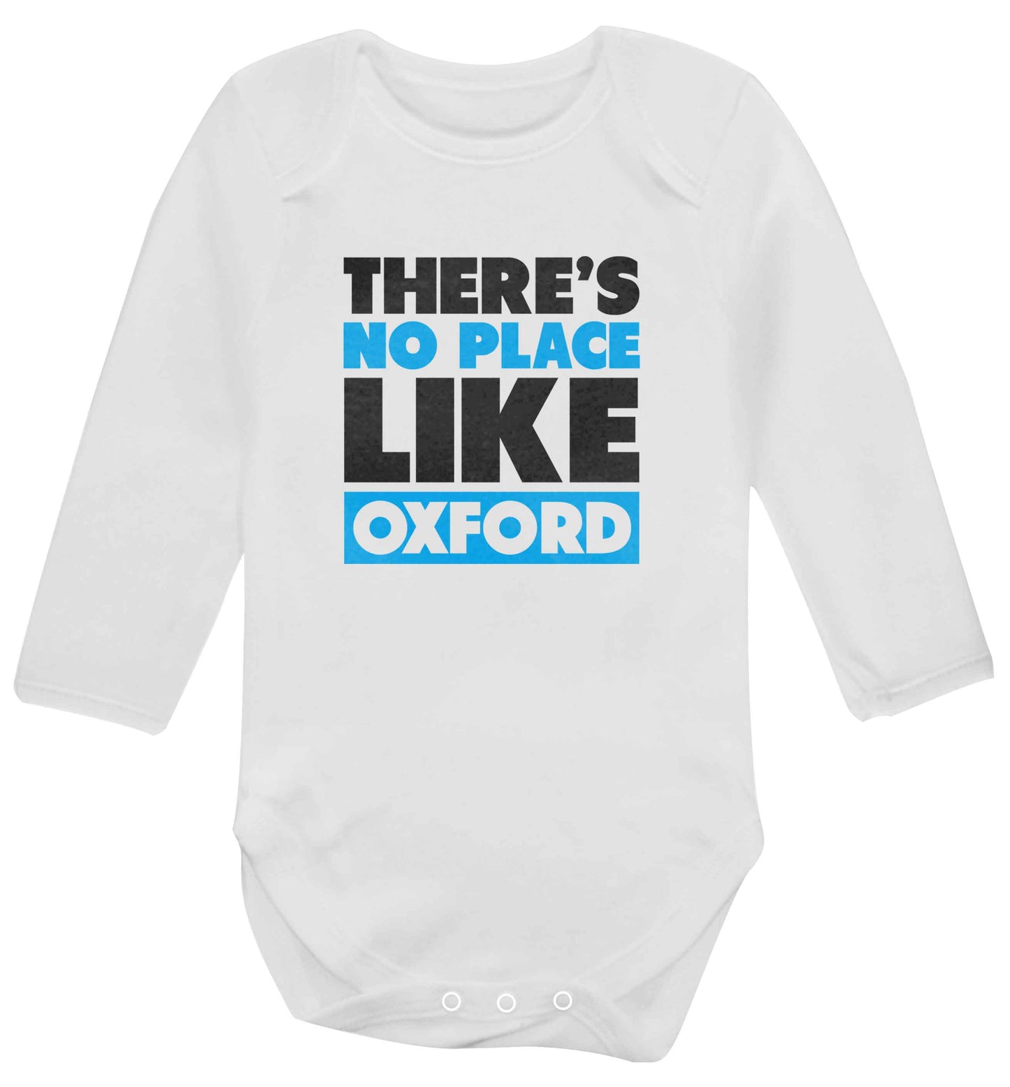 There's no place like Oxford baby vest long sleeved white 6-12 months