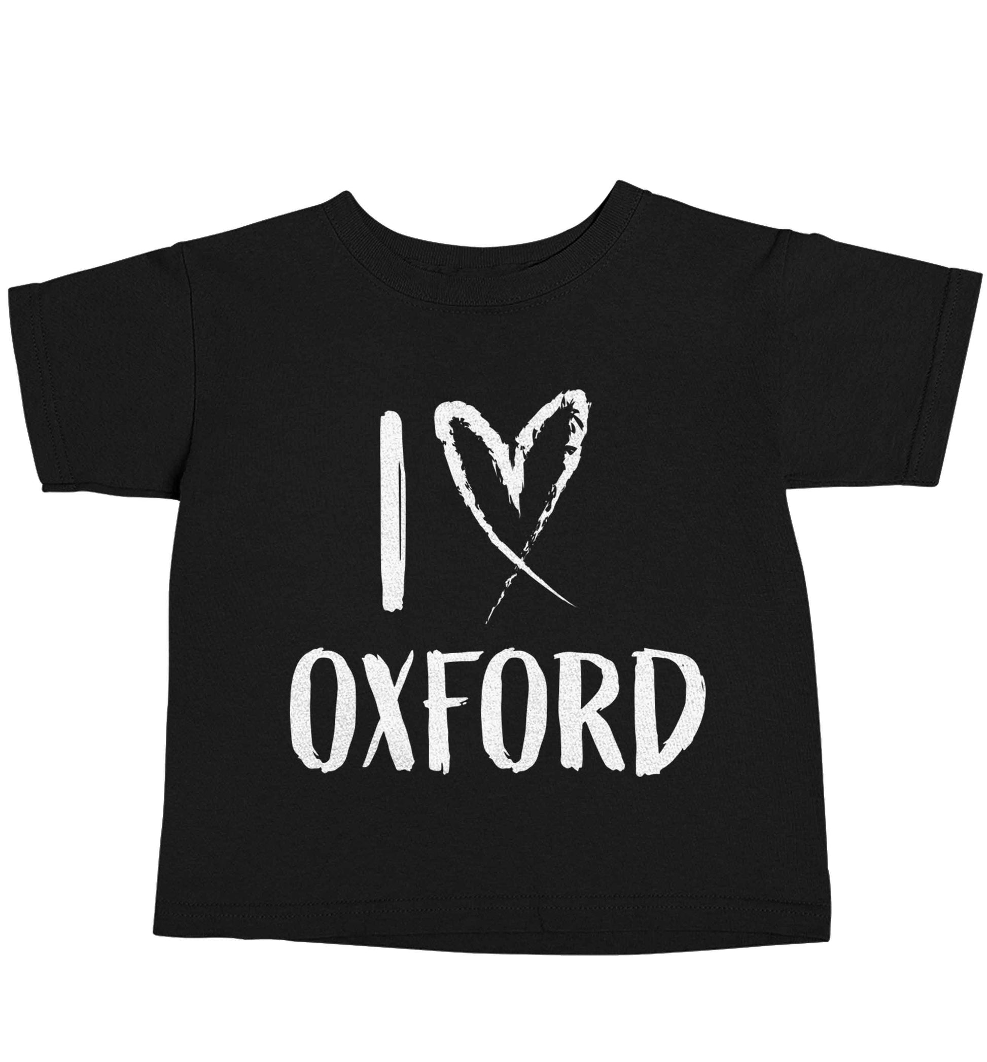 I love Oxford Black baby toddler Tshirt 2 years